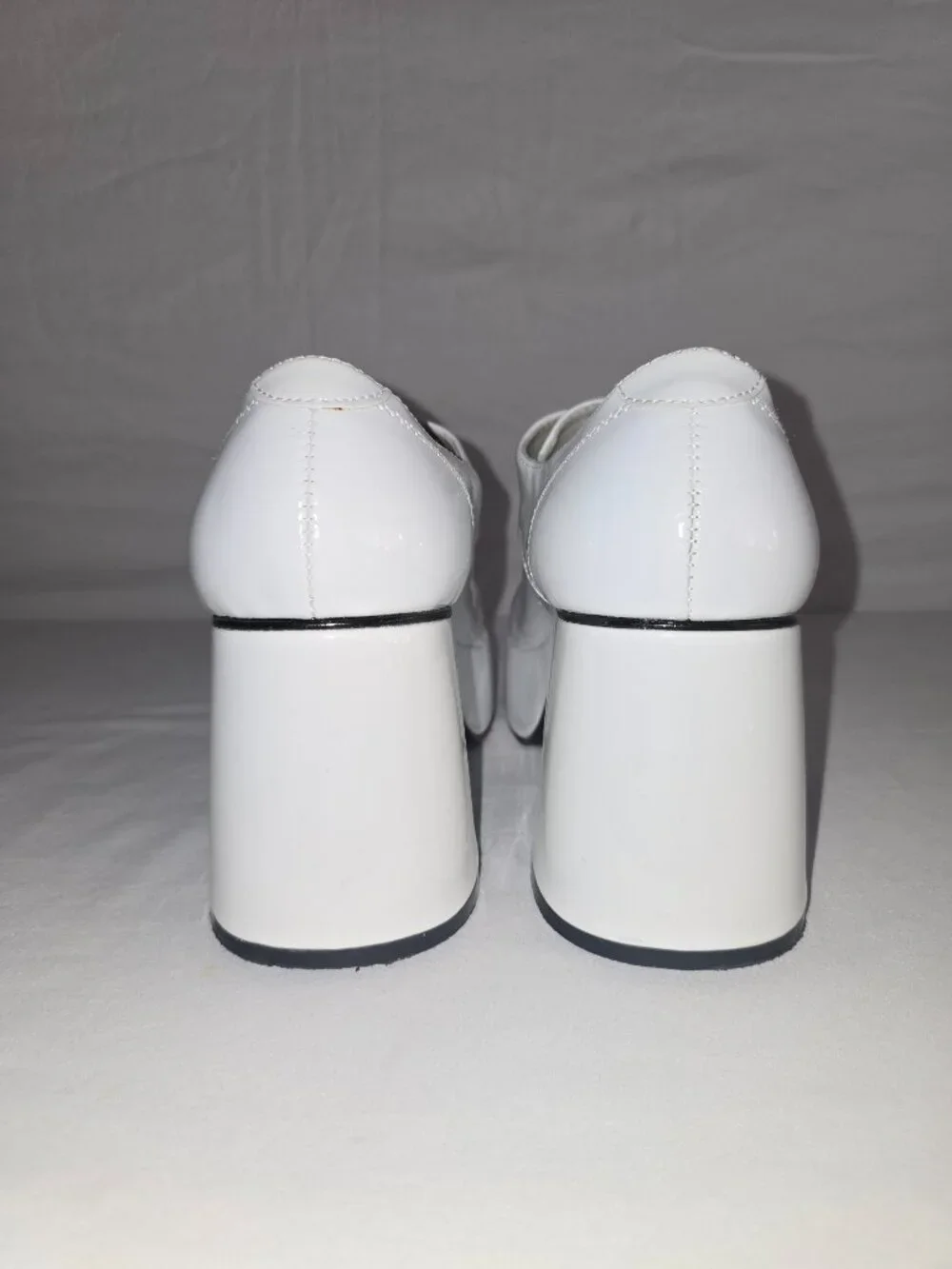 Funtasma JAZZ-02 Men's Size 9 White Patent Platform Disco Retro Costume Shoes
